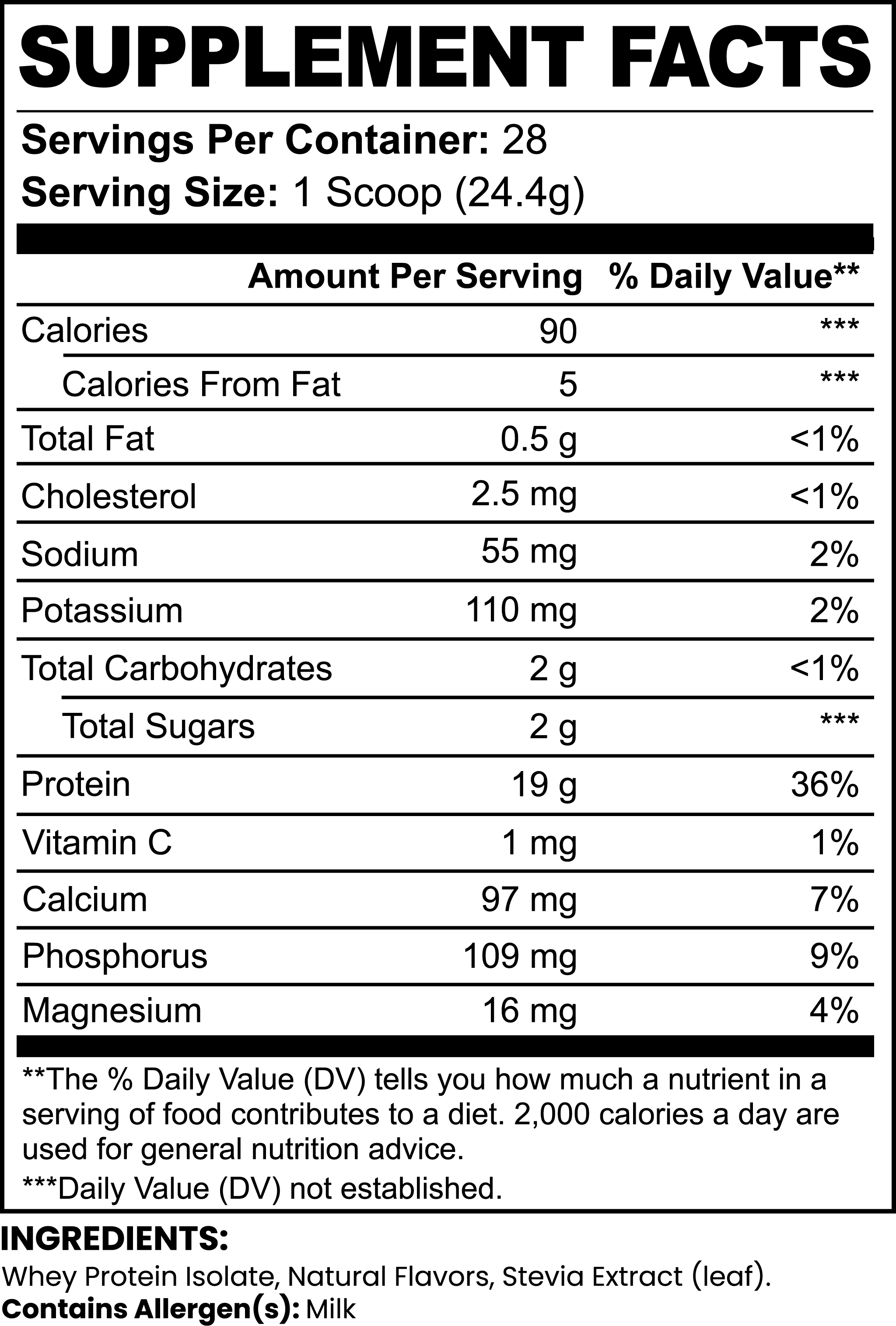 Whey Protein Isolate (Vanilla) Pure3 100%