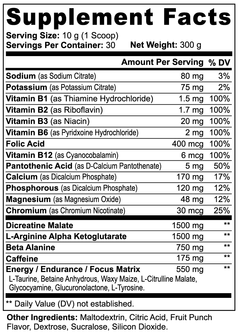 Pre-Workout Nitric Shock — Explosive Energy & Pump