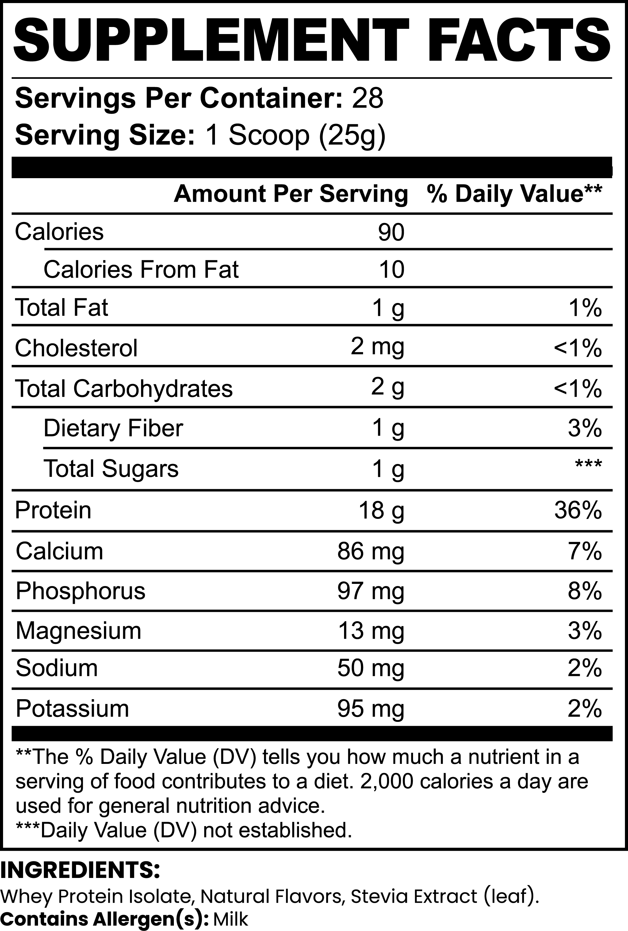 Whey Protein Isolate — 100% Pure Muscle Fuel